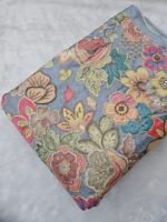 FLORAL POSITION PRINT ON SOFT D-CREPE FABRIC