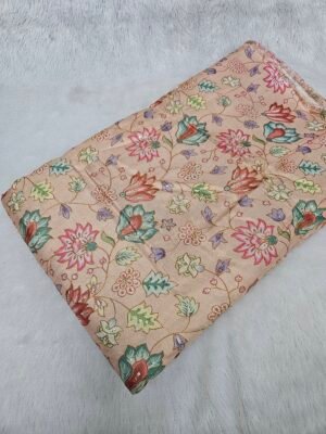 FLORAL POSITION PRINT ON SHIMMER FABRIC