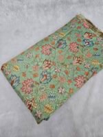 FLORAL POSITION PRINT ON SHIMMER FABRIC