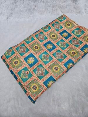 SOFT SHIMMER POSITION PRINT WITH HEAVY JAQUARD DESIGN