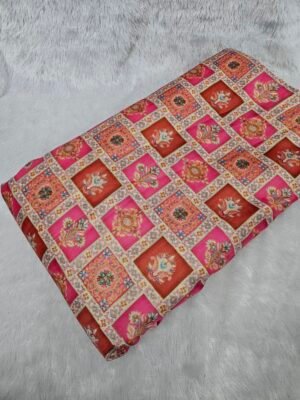 SOFT SHIMMER POSITION PRINT WITH HEAVY JAQUARD DESIGN