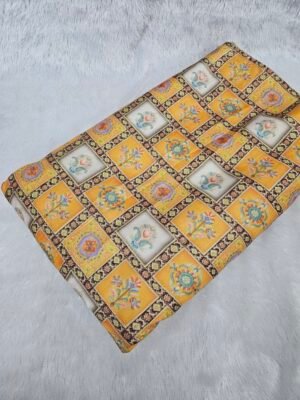 SOFT SHIMMER POSITION PRINT WITH HEAVY JAQUARD DESIGN