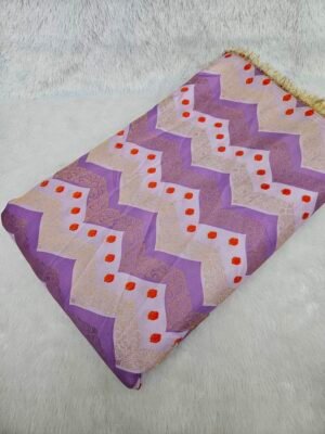 SOFT SHIMMER POSITION PRINT WITH HEAVY JAQUARD DESIGN