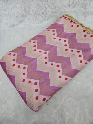 SOFT SHIMMER POSITION PRINT WITH HEAVY JAQUARD DESIGN