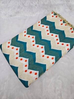 SOFT SHIMMER POSITION PRINT WITH HEAVY JAQUARD DESIGN