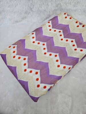 SOFT SHIMMER POSITION PRINT WITH HEAVY JAQUARD DESIGN