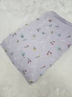 FLORAL THREADWORK WITH SEQUINS ON MUL CHANDERI FABRIC