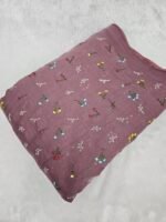 FLORAL THREADWORK WITH SEQUINS ON MUL CHANDERI FABRIC