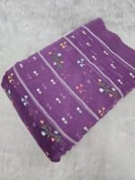 FLORAL THREADWORK WITH SEQUINS ON MUL CHANDERI FABRIC