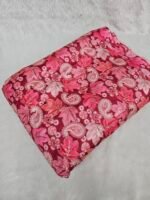 Floral & Carry Design Position Print On Chinon Fabric