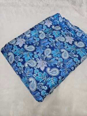 Floral & Carry Design Position Print On Chinon Fabric