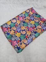 Floral & Carry Design Position Print On Chinon Fabric