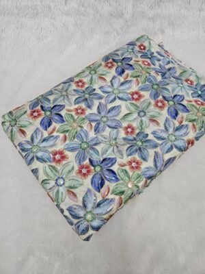 Soft Chinon Floral Multi Colour Position Print