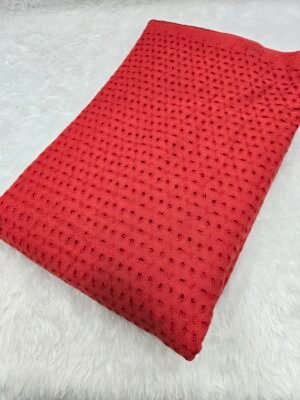 Red Plain Hakoba Fabric