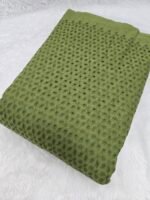 Olive Green Plain Hakoba Fabric