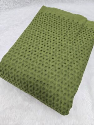 Olive Green Plain Hakoba Fabric