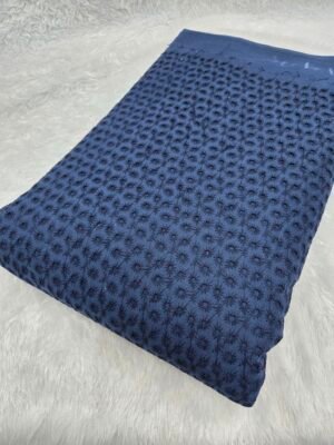 Dark Blue Plain Hakoba Fabric