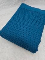 Teal Blue Plain Hakoba Fabric