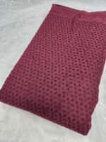 Dark Maroon Plain Hakoba Fabric