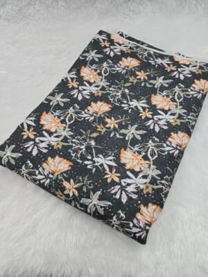 Floral Digital Print On Hakoba Fabric