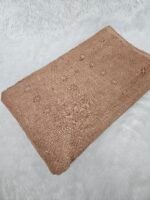 Light Brown Floral Plain Hakoba Fabric