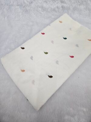 Multi Thread Butti On Dyeable Kora Cotton