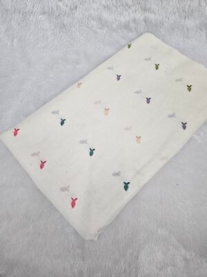 Multi Thread Butti On Dyeable Kora Cotton