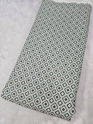 CROCHET WORK WITH DIGITAL PRINT ON RAYON FABRIC