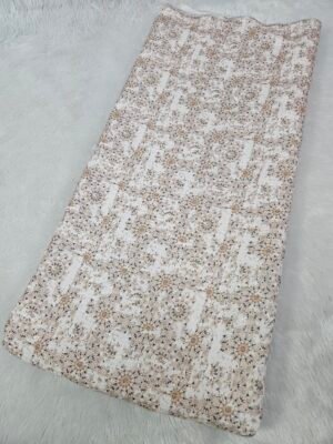 CROCHET WORK WITH DIGITAL PRINT ON RAYON FABRIC