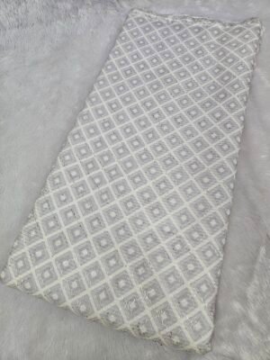 CROCHET WORK WITH DIGITAL PRINT ON RAYON FABRIC