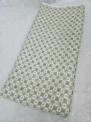 CROCHET WORK WITH DIGITAL PRINT ON RAYON FABRIC