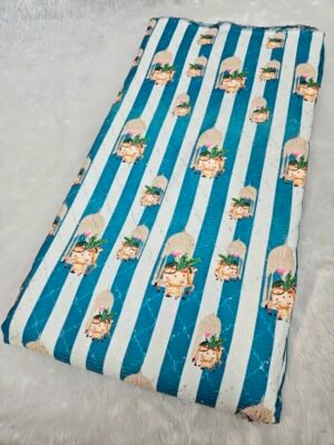 PICHWAI DIGITAL PRINT WITH CROCHET WORK ON RAYON FABRIC