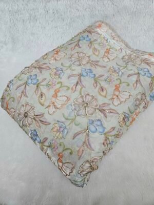 Floral Sequins Beads Position Print On Jimmy Choo Fabric