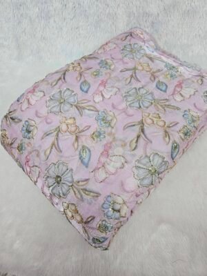 Onion Floral Sequins Beads Position Print On Jimmy Choo Fabric