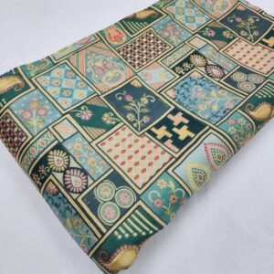 JAQUARD POSITION PRINT ON DOLA SILK FABRIC