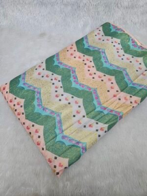 Heavy Jaquard Design With Position Print On Shimmer Fabric