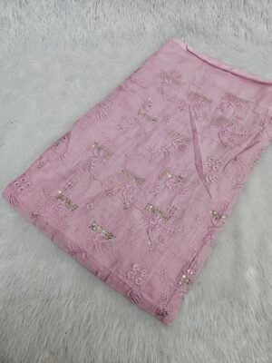 Onion Embroidery On Pure Cambric Cotton