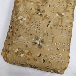 Floral With Position Print On Chinon Fabric